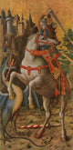 Saint George and the Dragon Poster Print showcasing a legendary battle.