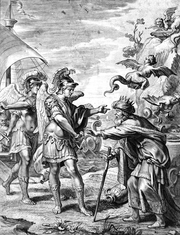 Argonauts Deliver Phineas from Harpies Poster Print