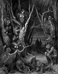 Harpies Legendary Creatures Poster Print showcasing mythical beauty