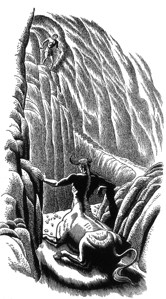 Minotaur Legendary Creature Poster Print showcasing mythological art.
