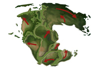 Pangaea Poster Print by Spencer Sutton showcasing Earth's ancient supercontinent