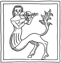 Kentauride Legendary Creature Poster Print featuring a mythical centaur.