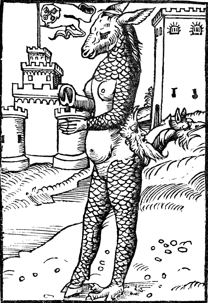 Papal Ass Reformation Monster Poster Print showcasing unique historical art