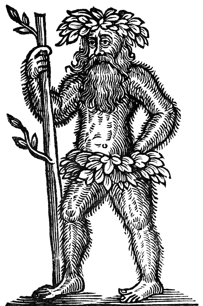 Wild Man Legendary Creature Poster Print showcasing mythical folklore.