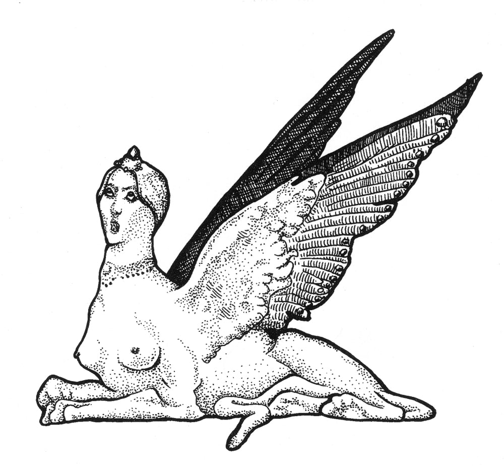 Sphinx Legendary Creature Poster Print showcasing the mythical creature.