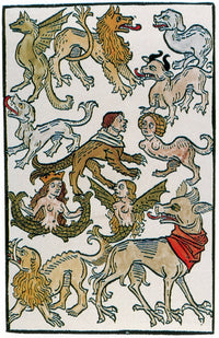 Human Monsters Poster Print from 1493, 18x24 inches