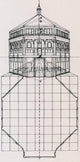 Centralized Perspective Florence Baptister Poster Print showcasing architectural beauty
