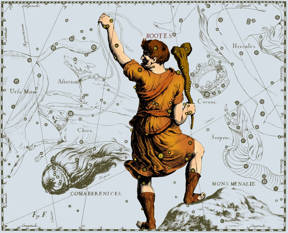 Bootes Constellation Poster Print showcasing the stars and cosmic beauty.