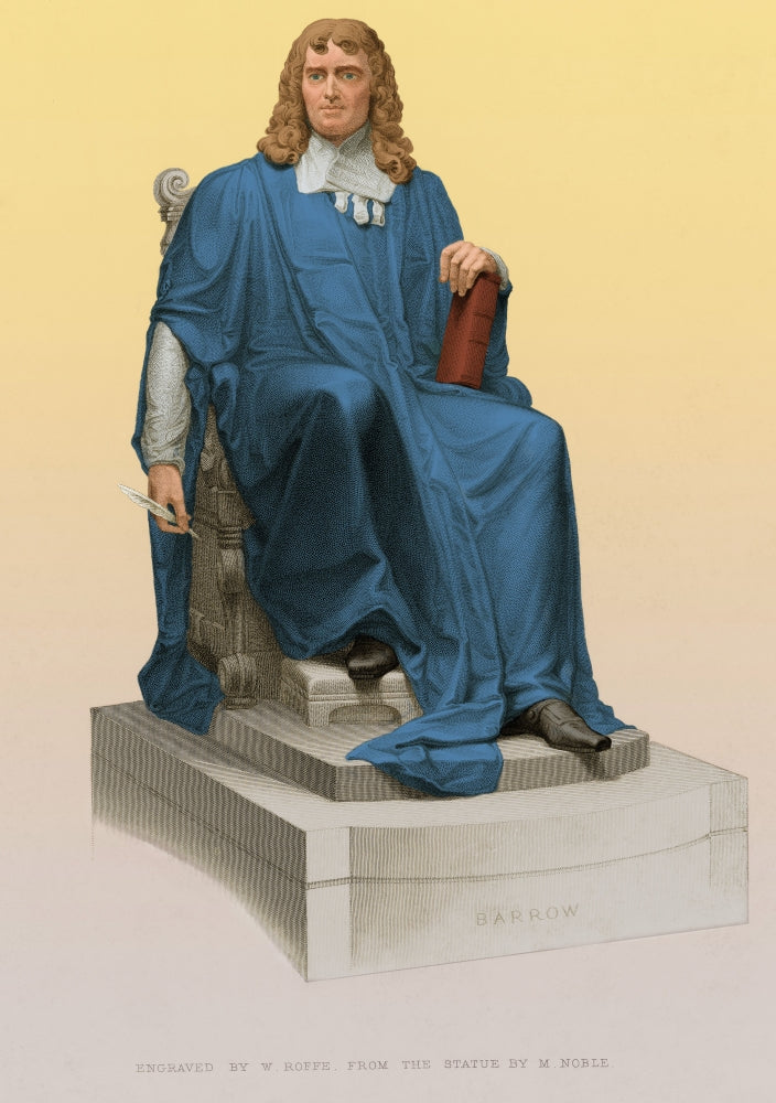 Isaac Barrow Poster Print - Mathematician Art Print for Education and Home Decor