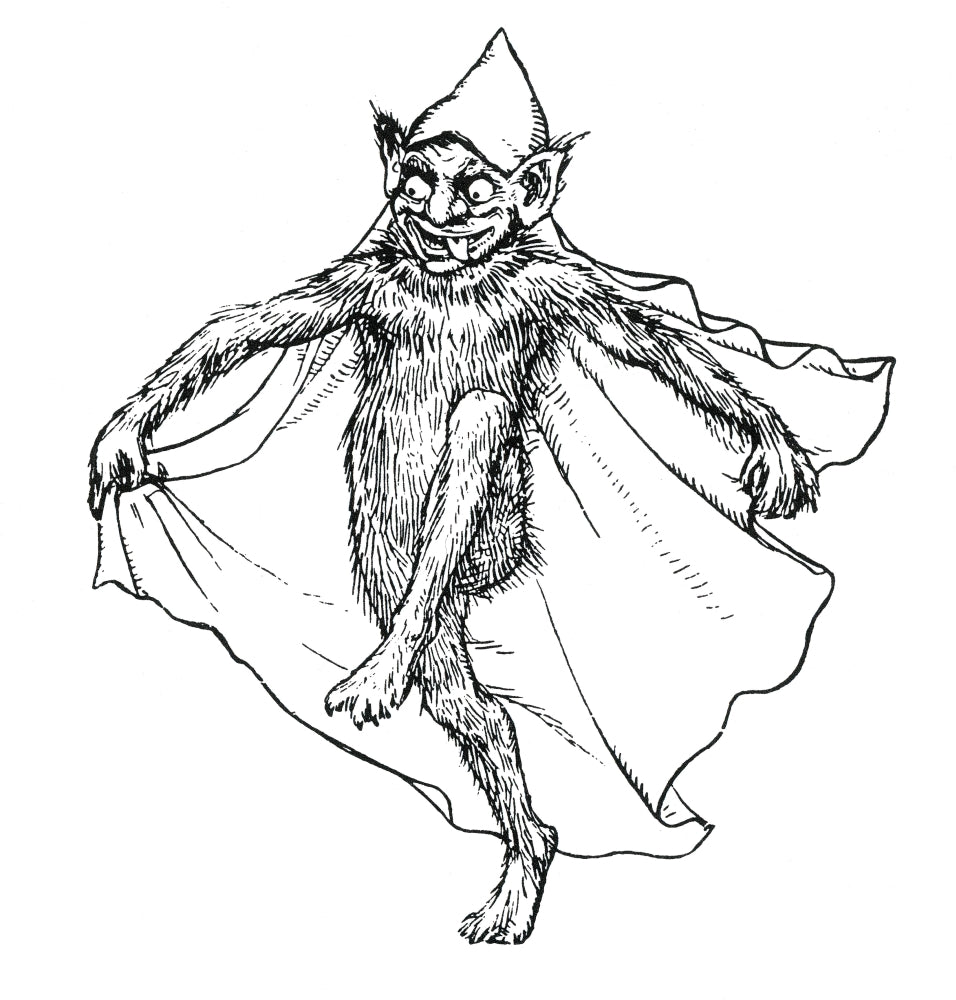 Brownie Legendary Creature Poster Print showcasing a whimsical mythical figure.