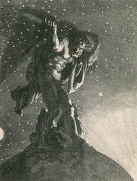 Atlas Supporting the Heavens Poster Print - Celestial Artwork