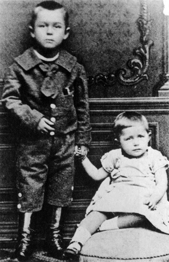 Young Thomas Mann with Sister Julia Poster Print, 1870s artwork