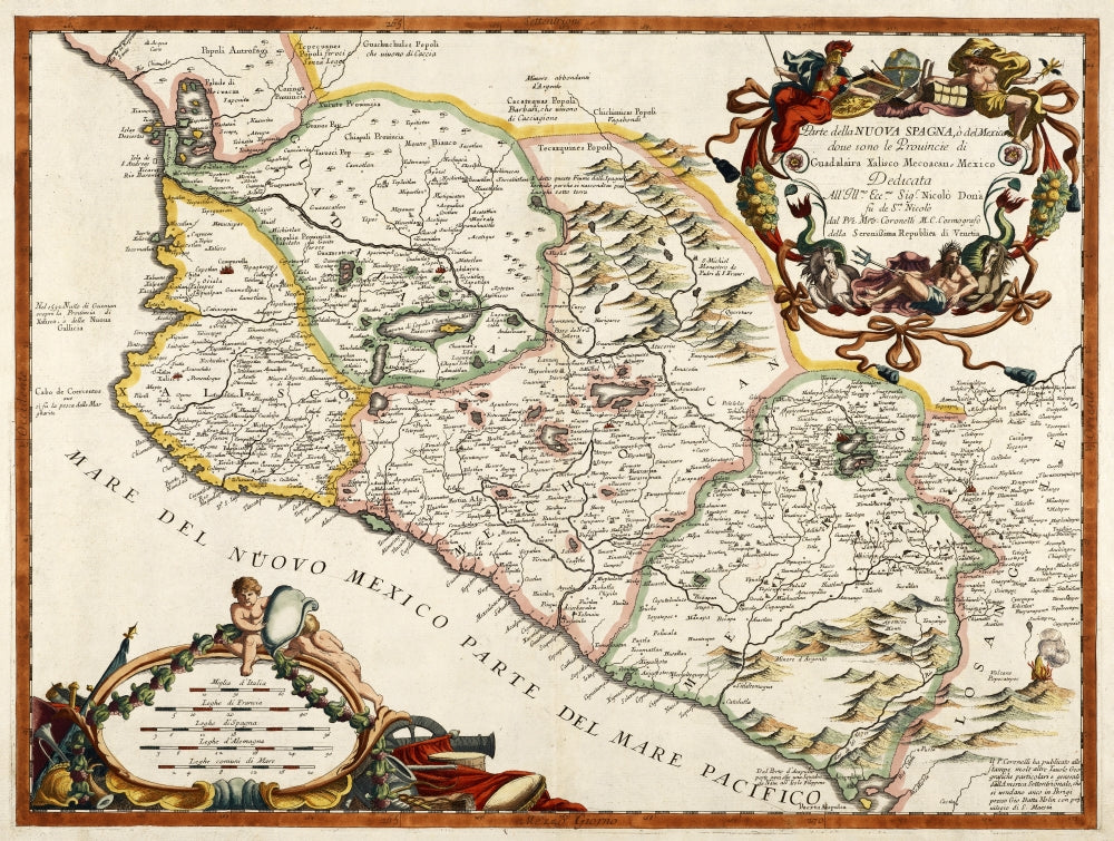 16th Century Map of New Spain (Mexico) Poster Print