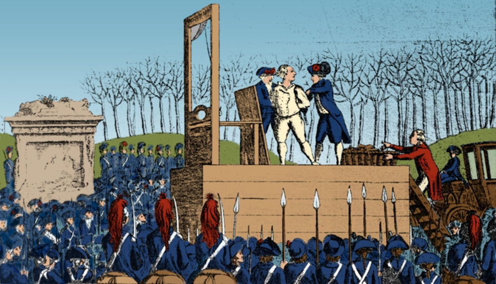 Louis XVI Being Led to Guillotine 1793 Poster Print