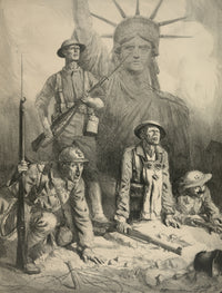 WWI The Fight for Freedom Poster Print showcasing historical bravery.