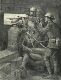 WWI Machine Gun Emplacement at Verdun 1916 Poster Print