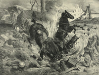 WWI Battle of Soissons Night Bombing Poster Print 1918