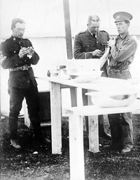WWI Canadian Soldier Being Vaccinated Poster Print