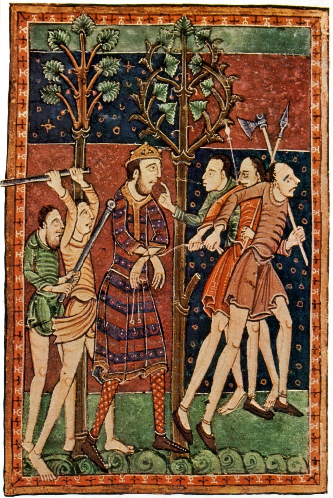 Edmund the Martyr King of East Anglia Poster Print