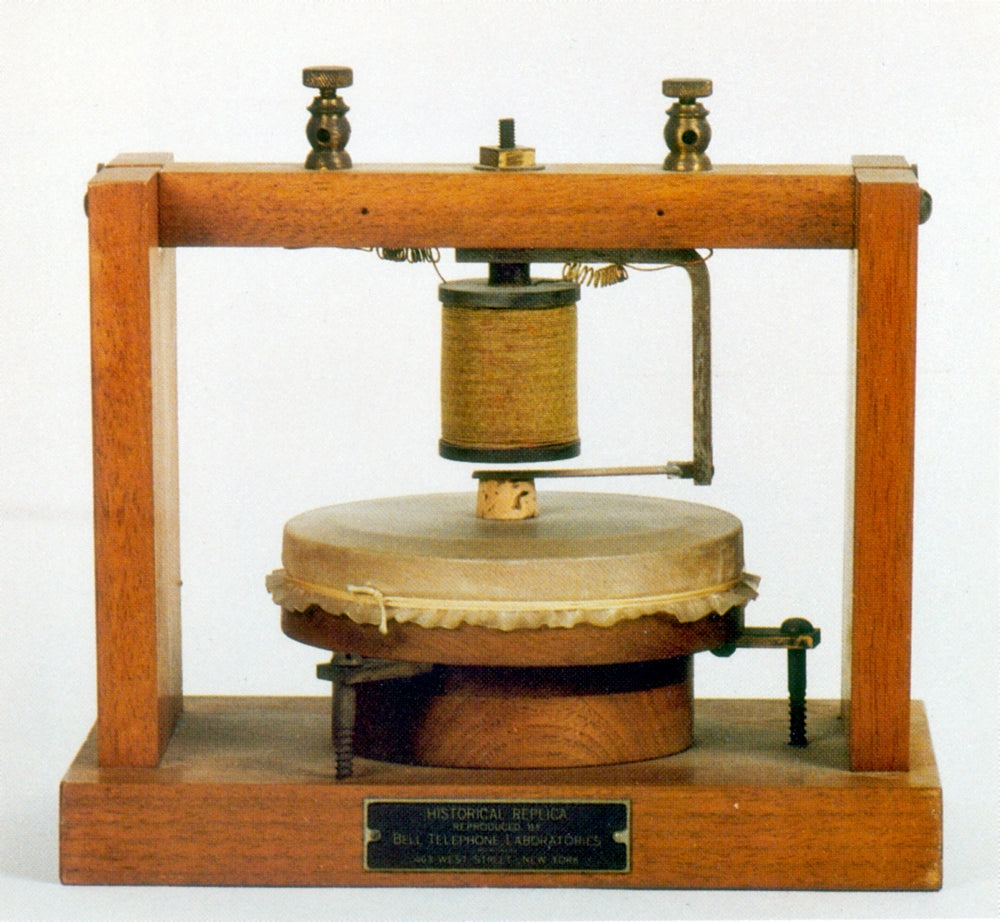 Bell's Telephone 1876 Poster Print showcasing vintage communication technology
