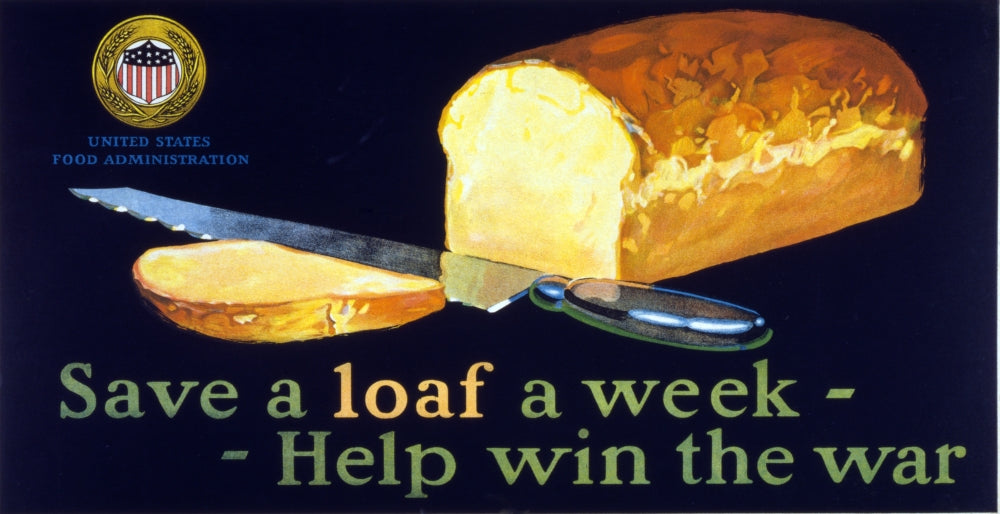 WWI Food Conservation Poster Print from 1917, vintage art