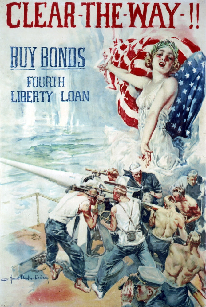 WWI 4th Liberty Loan Drive 1918 Poster Print by Science Source