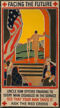 WWI 'Facing the Future' 1919 Poster Print on premium heavy stock paper.