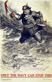 WWI US Navy Recruitment Poster Print from 1917, vintage military art