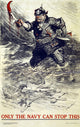 WWI US Navy Recruitment Poster Print from 1917, vintage military art