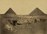 Sphinx and Giza Pyramids 19th Century Poster Print