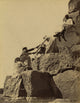 Climbing the Great Pyramid of Giza 19th Century Poster Print