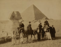 Western Tourists Visit Giza 1800s Poster Print
