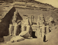 Abu Simbel Temple 1850s Poster Print showcasing ancient Egyptian architecture.