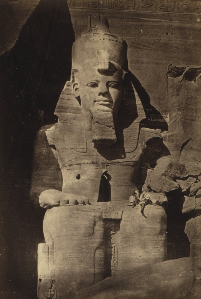 Abu Simbel Temple 1862 poster print showcasing Egyptian architecture