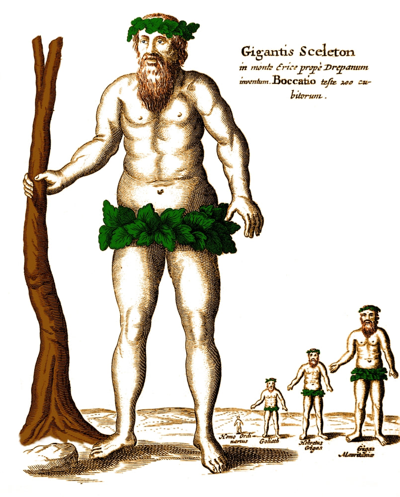 Giants, Legendary Creatures Poster Print showcasing mythical giants