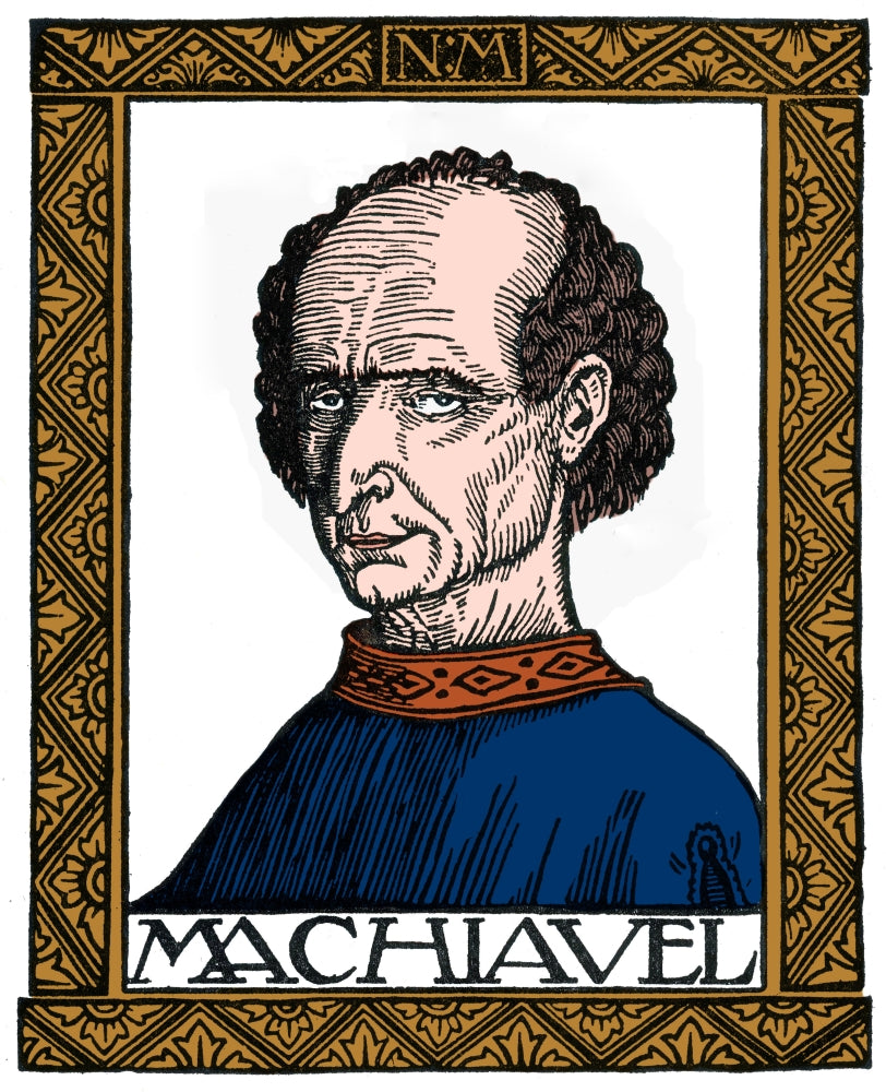 Niccolo Machiavelli poster print on premium paper, 18 x 24 inches.