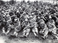 WWI German POWs at the Battle of Messines Ridge Poster Print