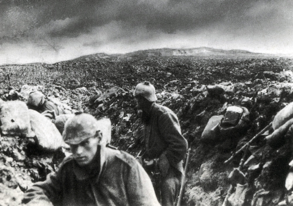 WWI German Infantrymen at the Battle of Verdun Poster Print
