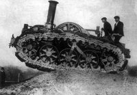 Caterpillar Track British Tank Prototype 1907 Poster Print showcasing early military engineering