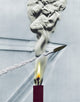 Bullet Shot Through Candle Flame Poster Print showcasing a bullet passing through a candle flame.