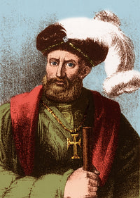 Vasco da Gama Poster Print celebrating the iconic Portuguese explorer