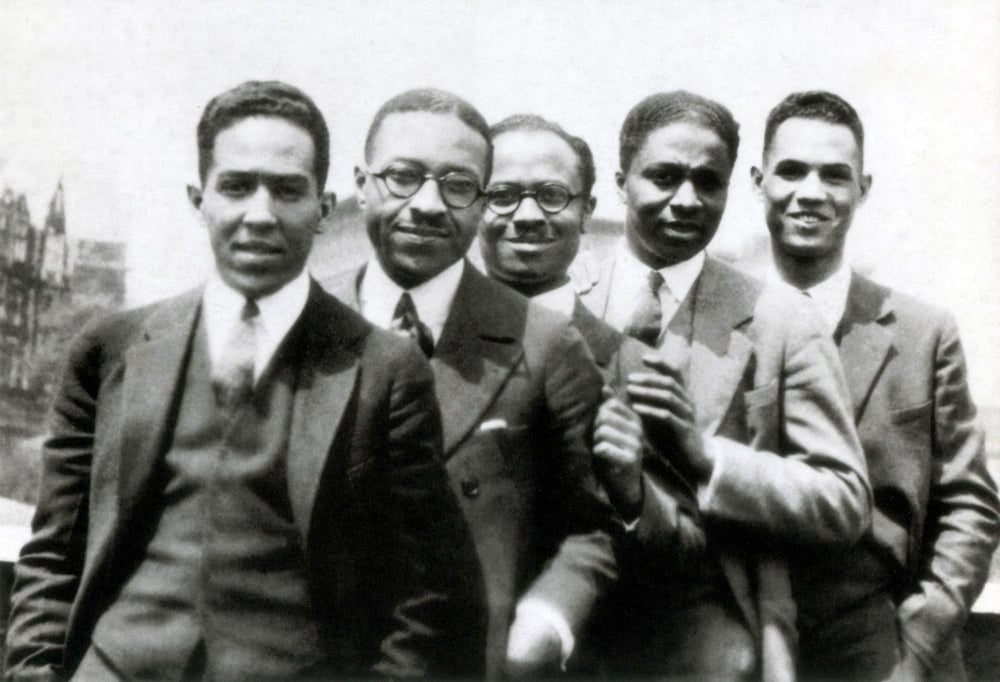 Langston Hughes and Friends 1924 Poster Print showcasing influential figures of the Harlem Renaissance.