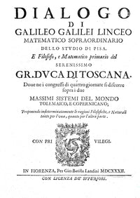 Galileo's Dialogue Frontispiece Poster Print by Science Source.
