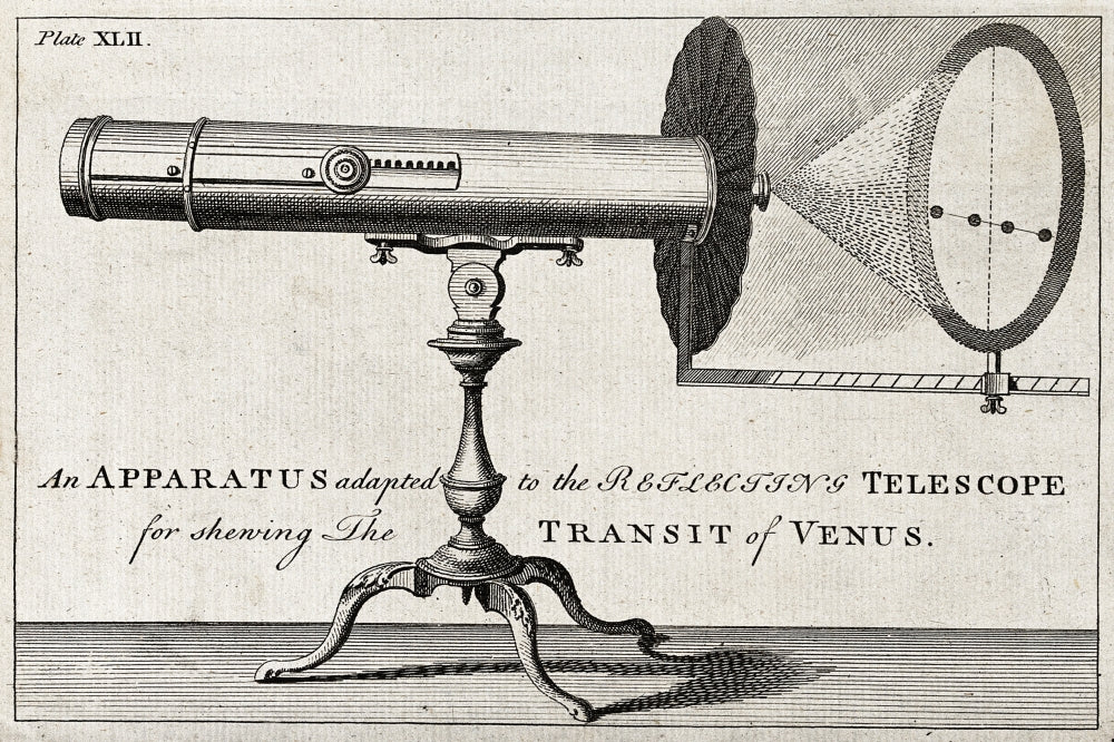 Telescope and Transit of Venus Projection c. 1760 Poster Print