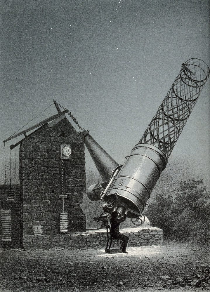 Great Melbourne Telescope Poster Print showcasing the 1868 historical telescope.
