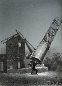 Great Melbourne Telescope Poster Print showcasing the 1868 historical telescope.