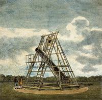 Herschel's 20-Foot Telescope Poster Print showcasing 18th-century astronomy.