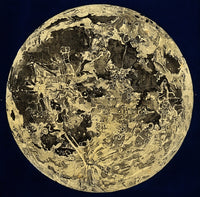 Moon Surface Engraving Art Print from 1846 on premium paper.