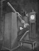 Astronomer Observing the Transit of Venus Poster Print showing astronomical observation scene