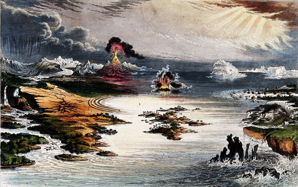 Geological Phenomena 1852 Poster Print showcasing stunning geological features